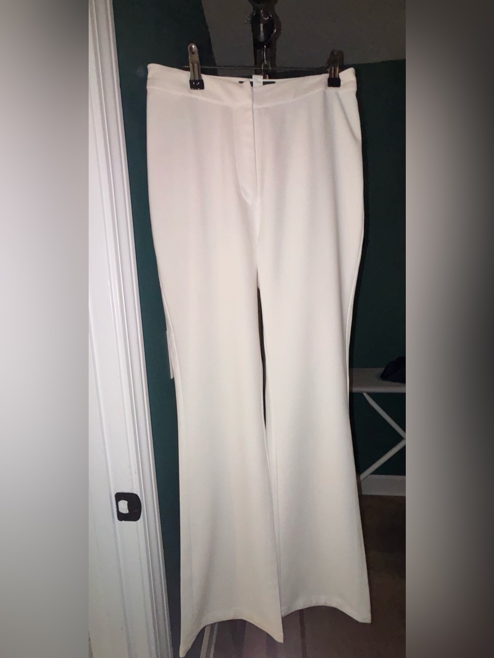 NOVALUXE Women's High-Waist Cream Wide-Leg Pants